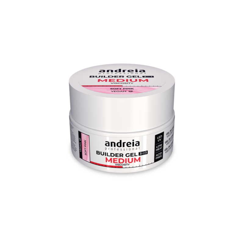 Andreia Builder Gel 3 in 1 - Soft Pink (Medium viscosity) 44gr