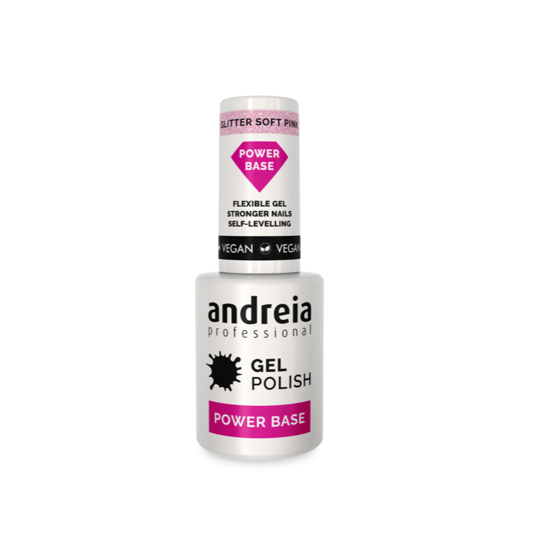 Andreia Power Base Glitter Soft Pink 10,5ml