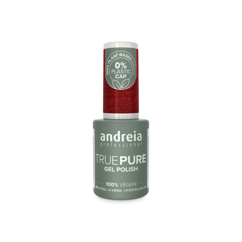 Andreia True Pure Verniz Gel 10,5ml T39 Glitter Vermelho
