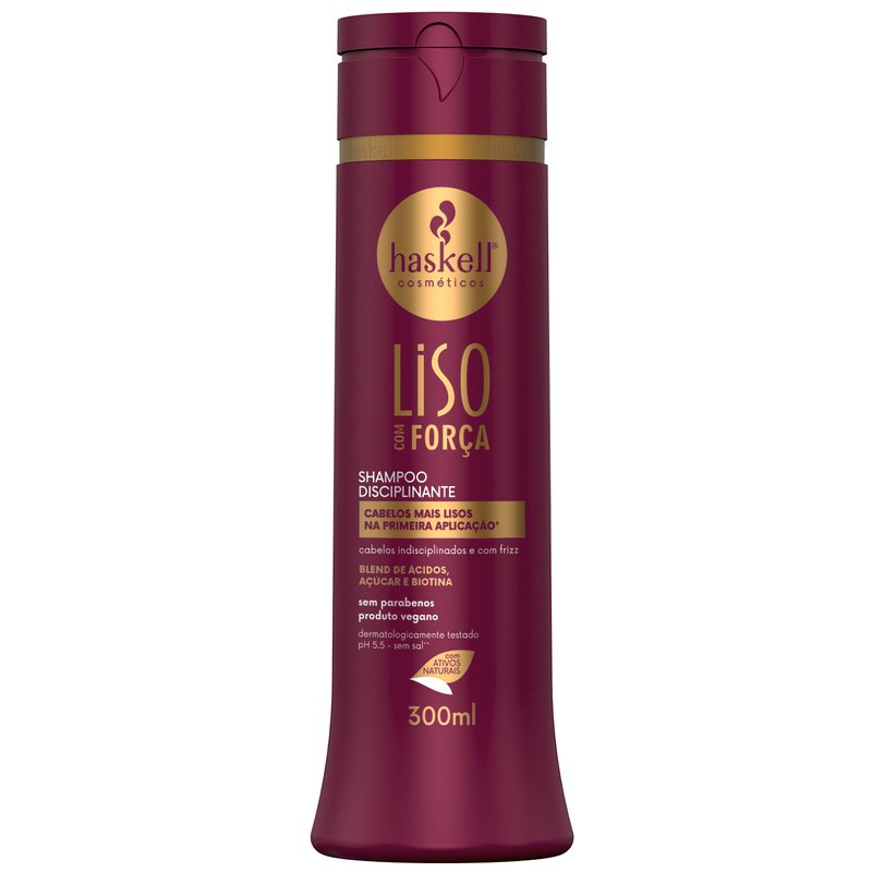 Haskell Shampoo Discipliante Liso Com Força 300ml