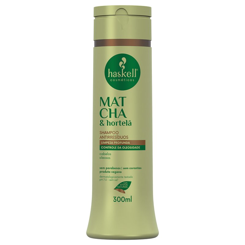 Haskell Shampoo Antirresíduos Matcha & Hortelã 300ml