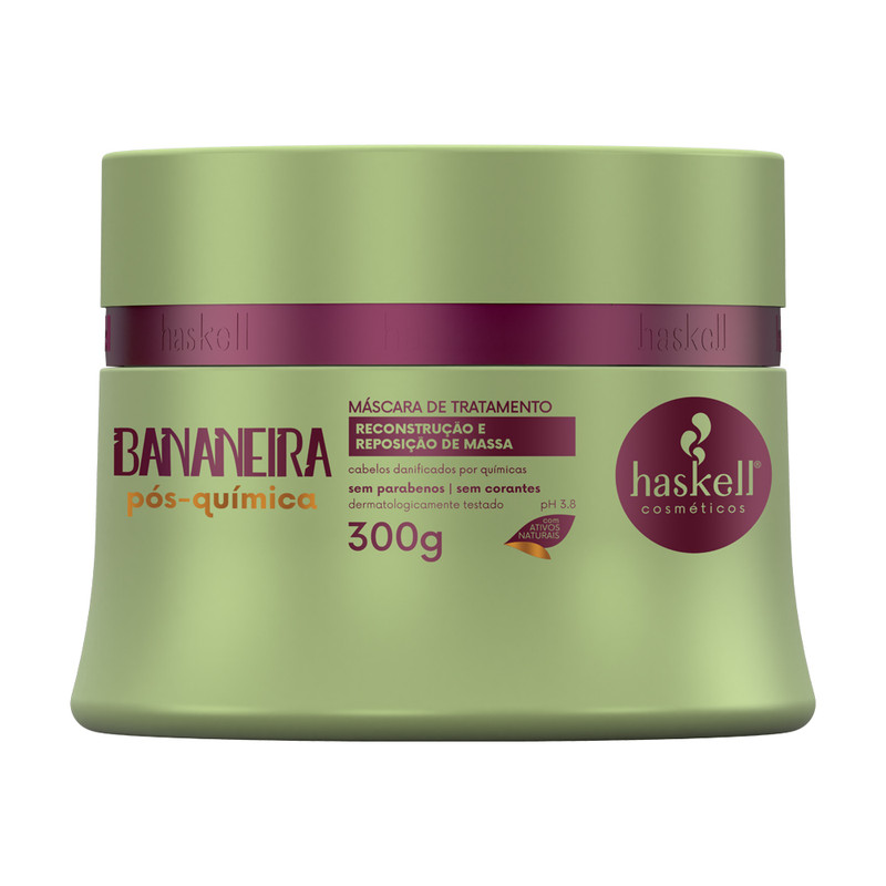 Haskell Máscara de Tratamento Bananeira Pós-Química 300g