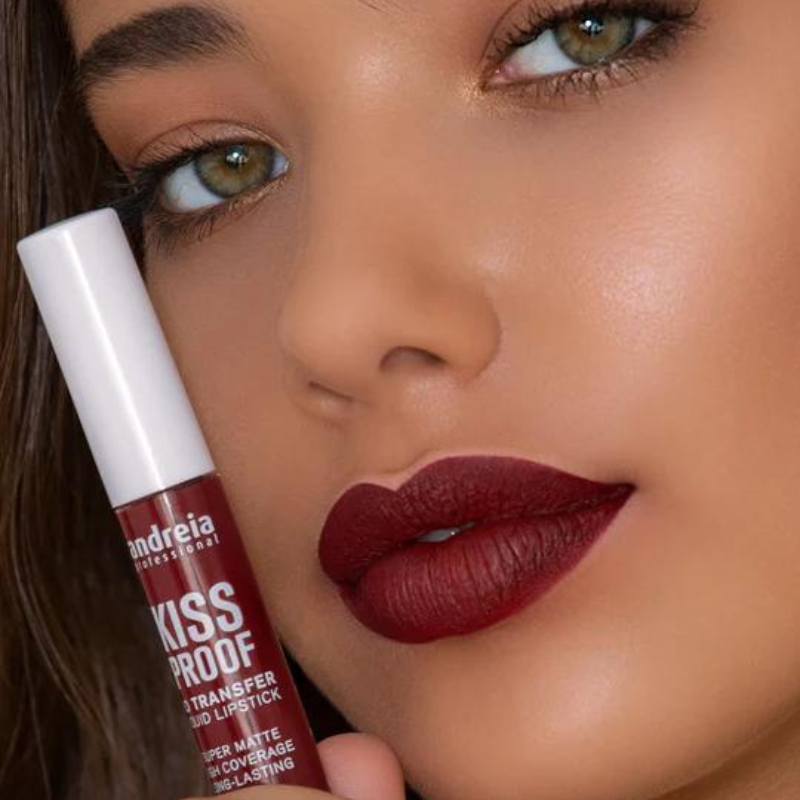Andreia Kissproof - Batom Líquido Cobertura Total 01 Burgundy 9ml - Image 3