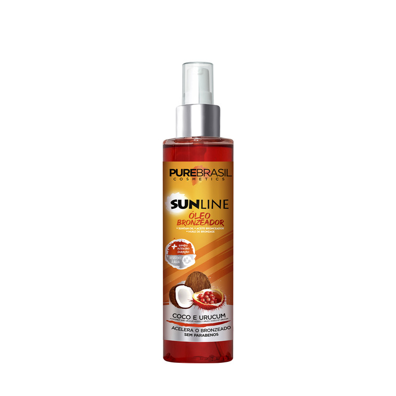 Óleo Bronzeador de Coco com sementes de Urucum 200ml