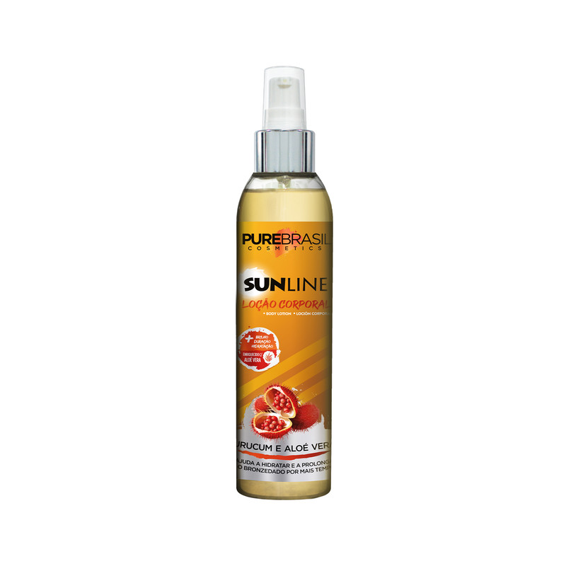 Loção Corporal Sunline Urucum e aloe vera 200ml