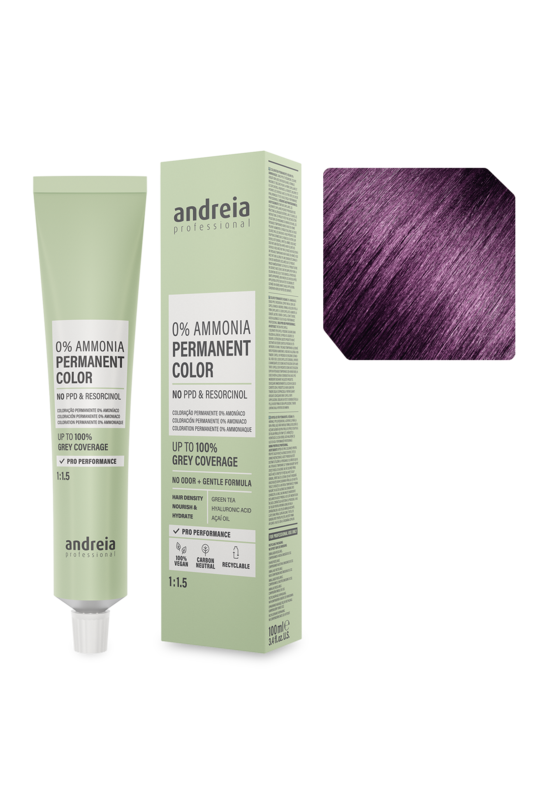 Andreia Coloração Permanente 0% Amoníaco 6.22 Louro Escuro Violeta 100ml