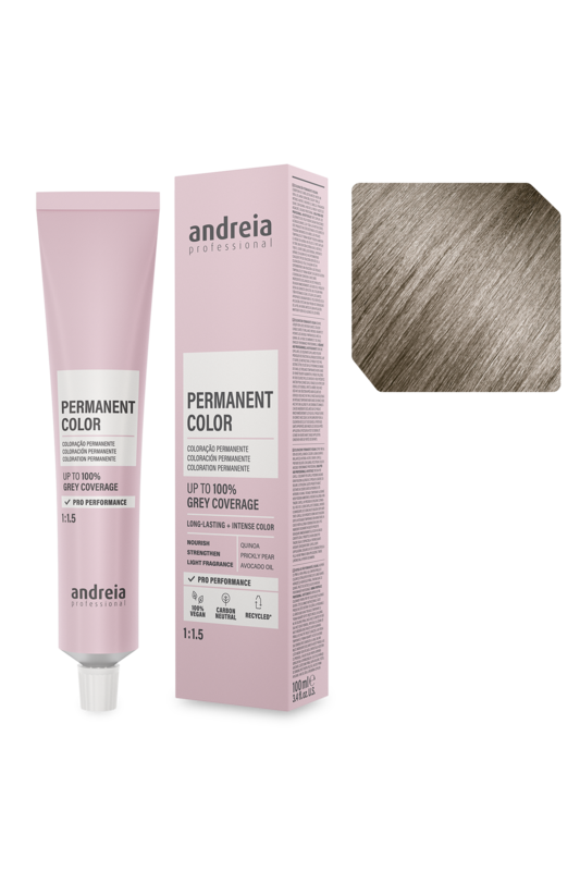 Andreia Coloração Permanente 8.02 Louro Claro Natural Frio 100ml