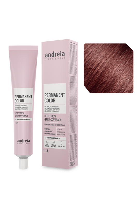 Andreia Coloração Permanente 5.7M Castanho Claro Tabaco Marrom 100ml