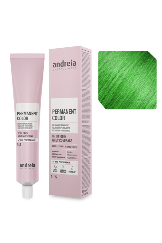 Andreia Coloração Permanente 0.22 Verde 100ml