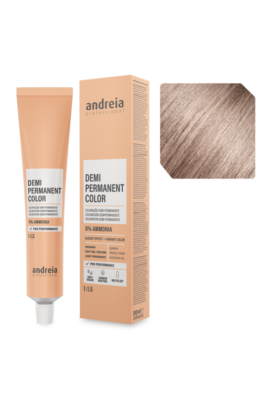 Andreia Coloração Demi Permanente 9.23 Louro Muito Claro Frio Beige 100ml