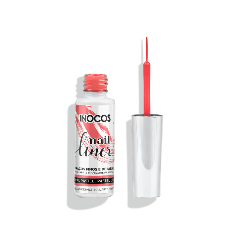 Nail Liner Inocos Coral Pastel, 8Ml