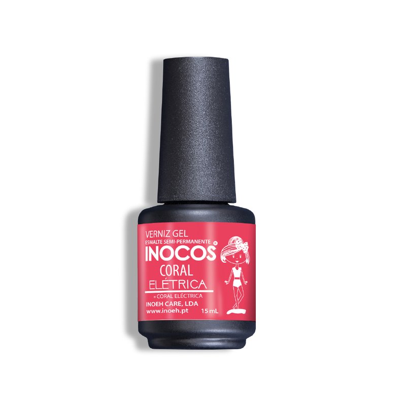 VERNIZ GEL INOCOS MARIA ELETRICA CORAL 15ML