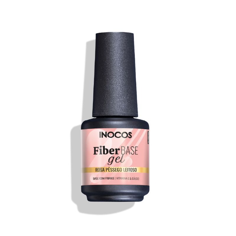 Verniz Gel Fiber Base Cover Rosa Pessego Leitoso 15ml