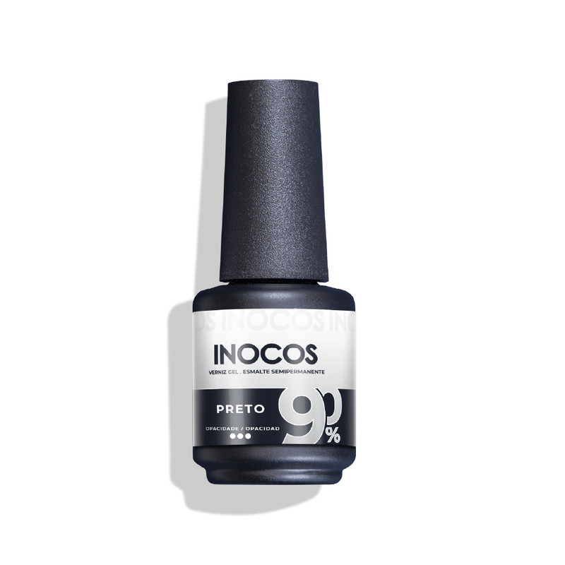 Verniz Gel Inocos YM6 Preto 90%, 15ml