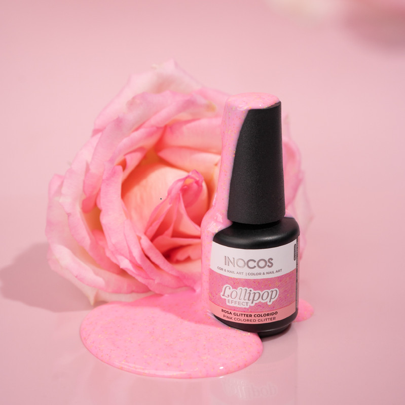 Verniz Gel Inocos Lp1 Efeito Lollipop Rosa, 15Ml - Image 4