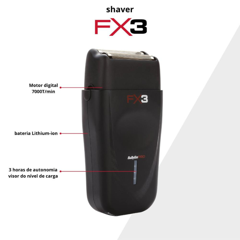 Máquina Barbear Fx3 Black Shaver 4artists Babyliss Pro - Image 2