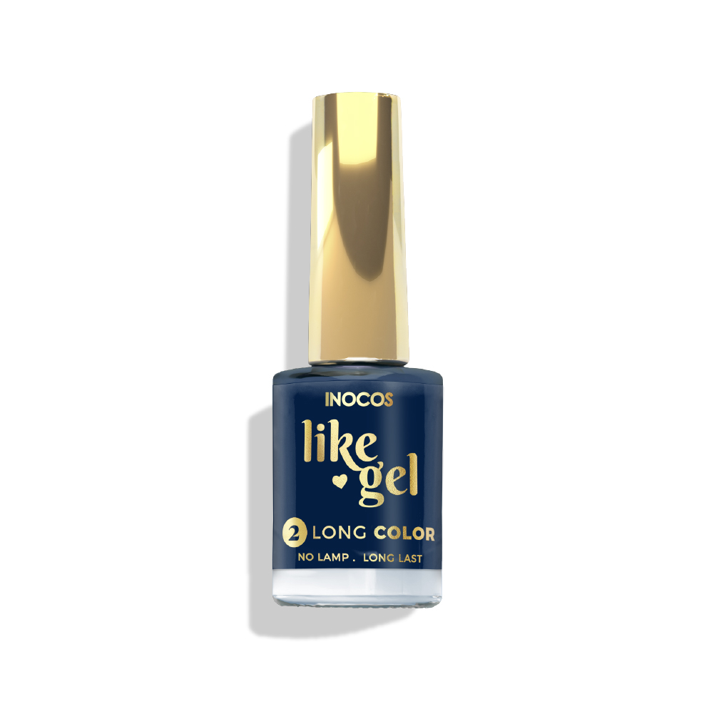 Inocos Like Gel Verniz de unhas efeito gel 136 Preto Azul 11ml