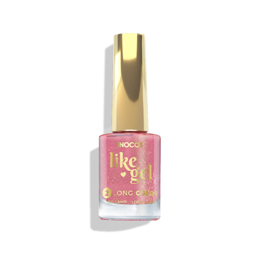 Inocos Like Gel Verniz de unhas efeito gel 158 Rosa nude cintilante 11ml