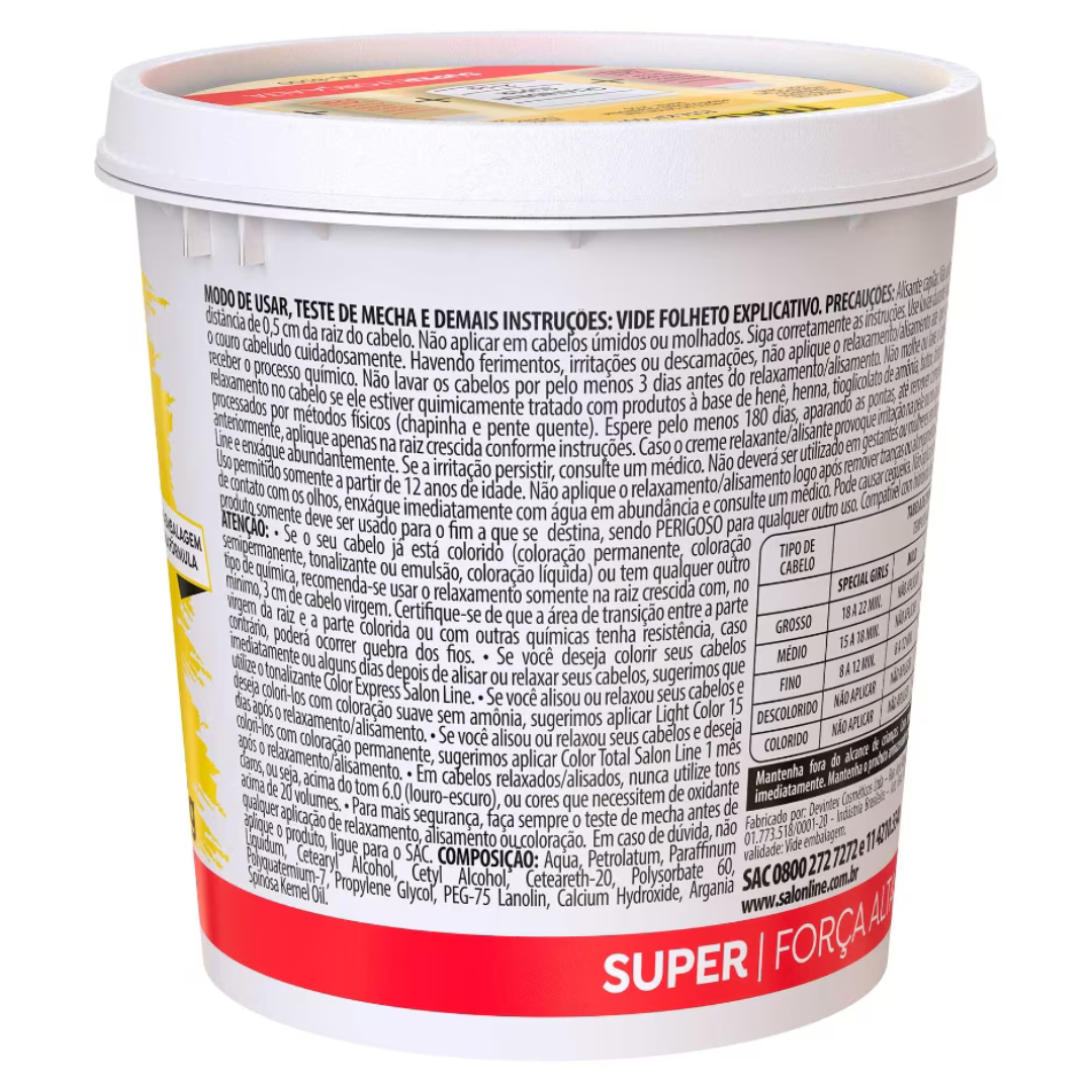 Guanidina Tradicional Super Forte Alisa e Relaxa Salon Line 215gr - Image 2