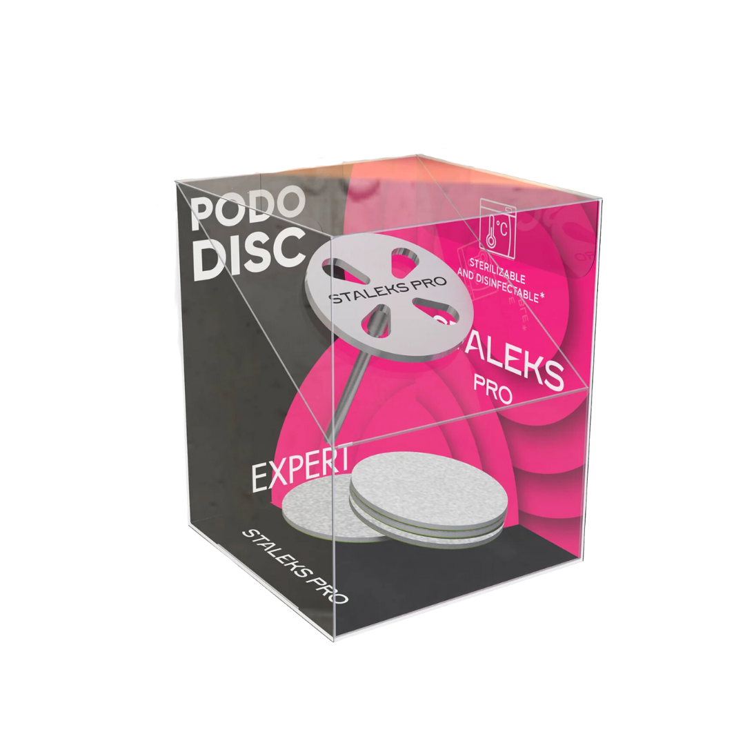 Disco de pedicura PODODISC EXPERT M e conjunto de limas descartáveis de grão 180 (5 peças) Staleks Pro - Image 3