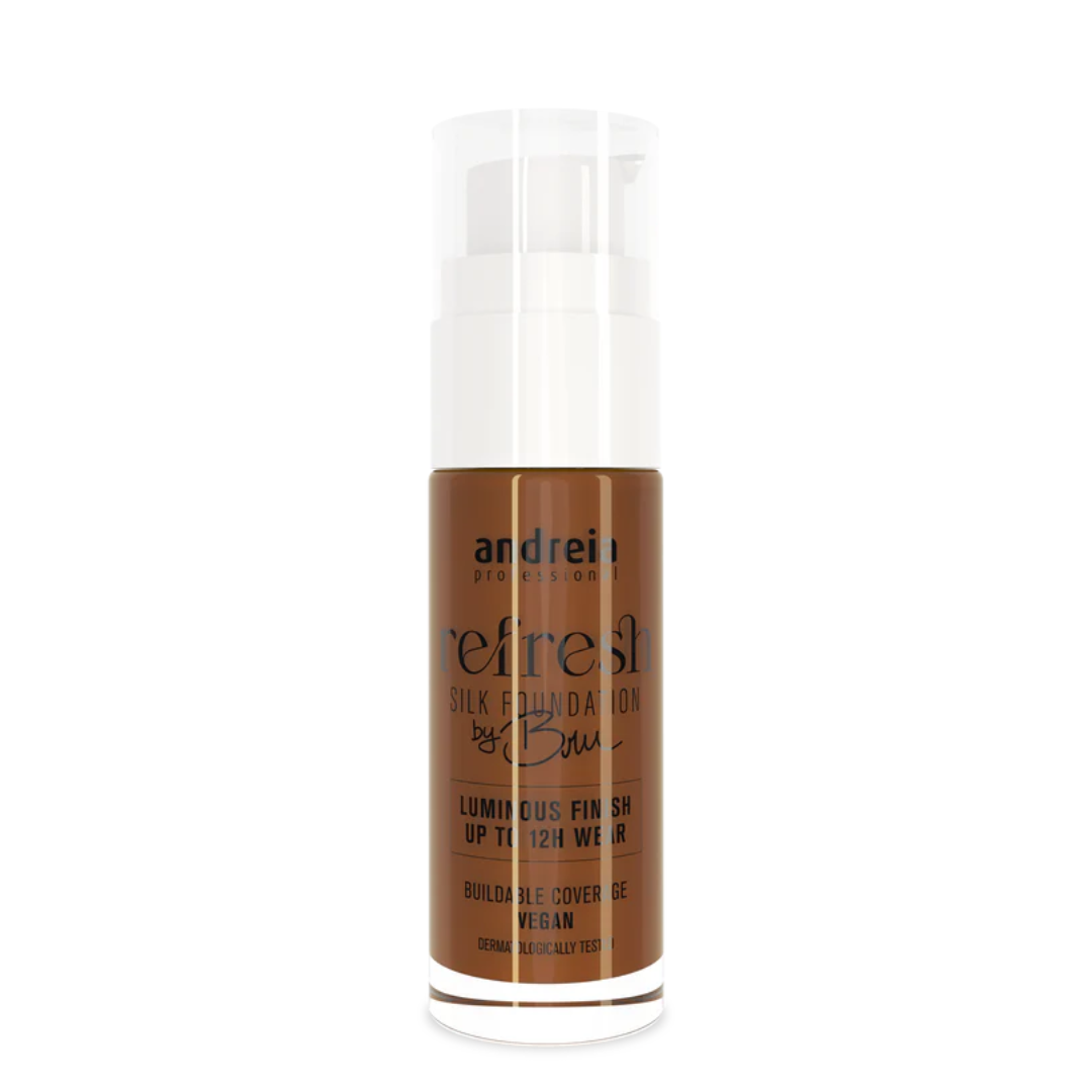 Andreia Refresh Silk Foundation By Bru 08 Salted Caramel 30ml