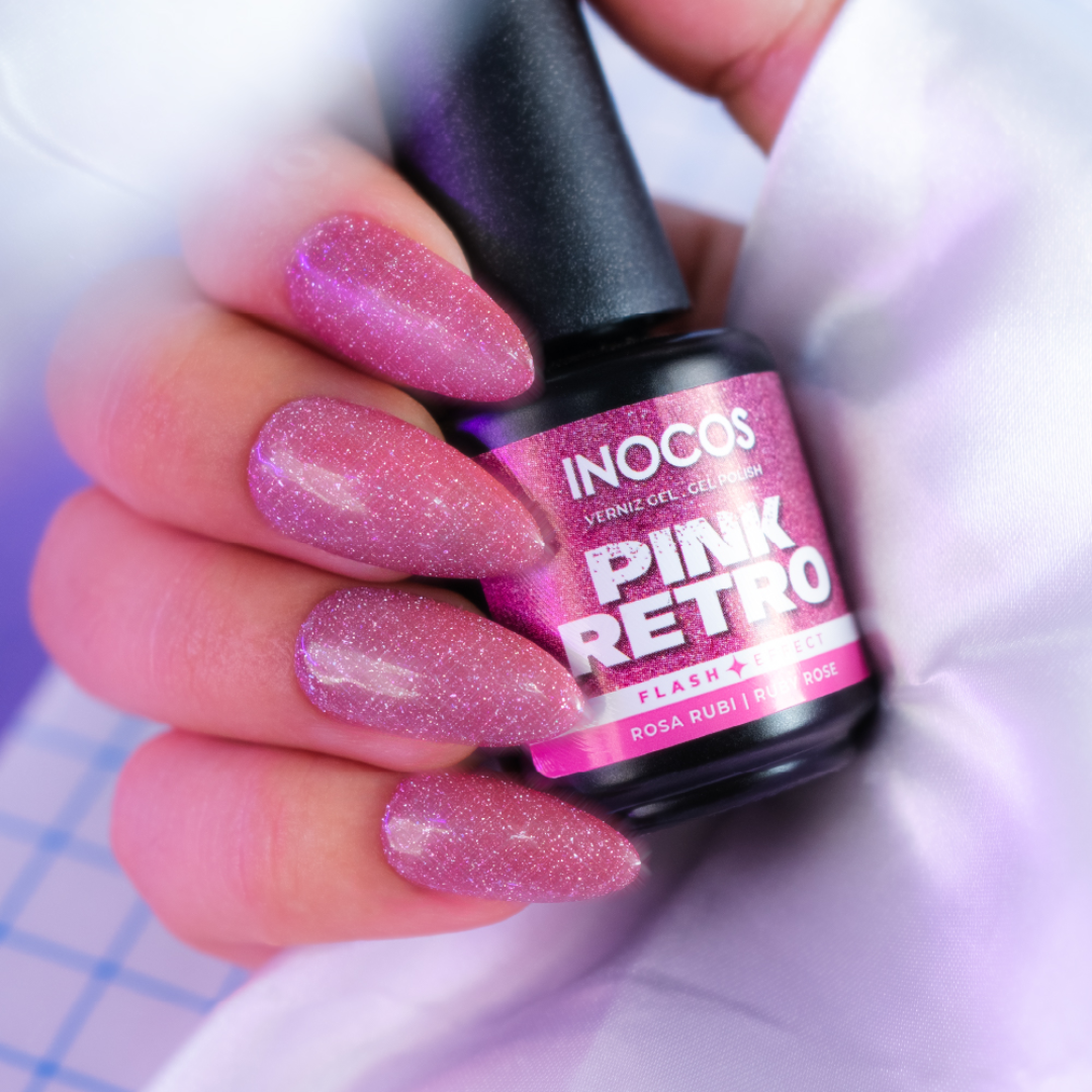 Verniz Gel Inocos FB4 Pink Retro, 15ml - Image 2