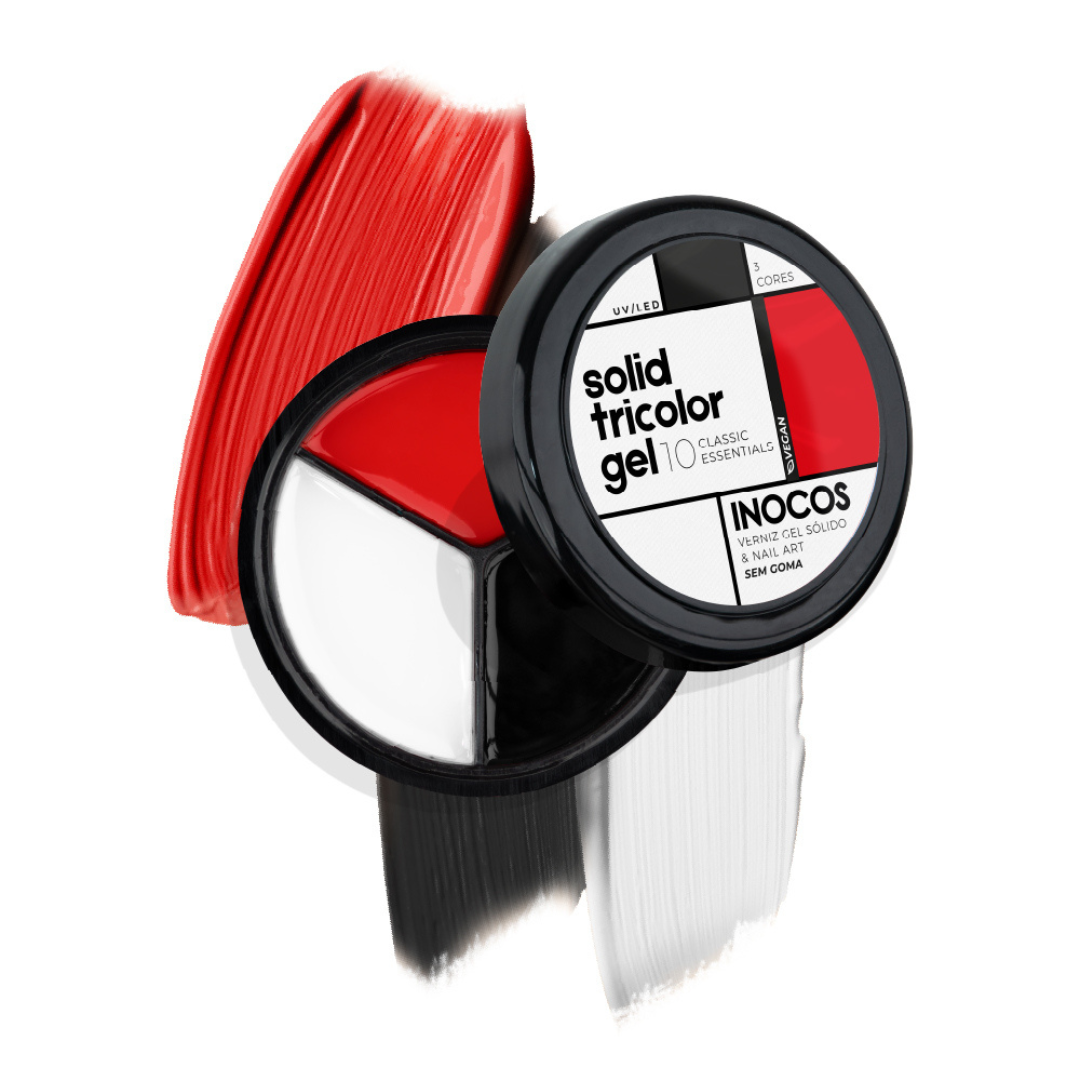 Solid Tricolor Gel 10 Essentials Inocos 15g