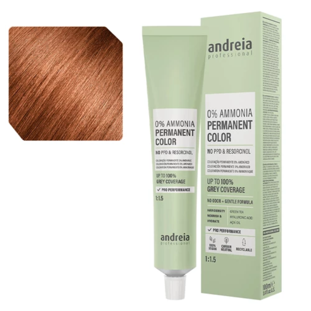 Andreia Coloração Permanente 0% Amoníaco 6.34 Louro Escuro Dourado Cobre