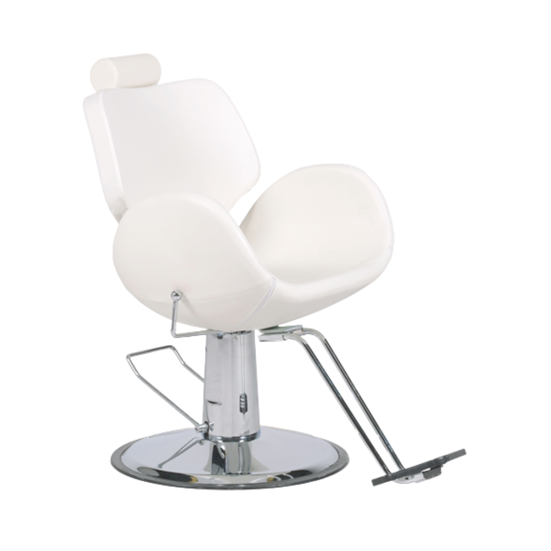 Cadeira de Cabeleireiro Profissional Jade Branca