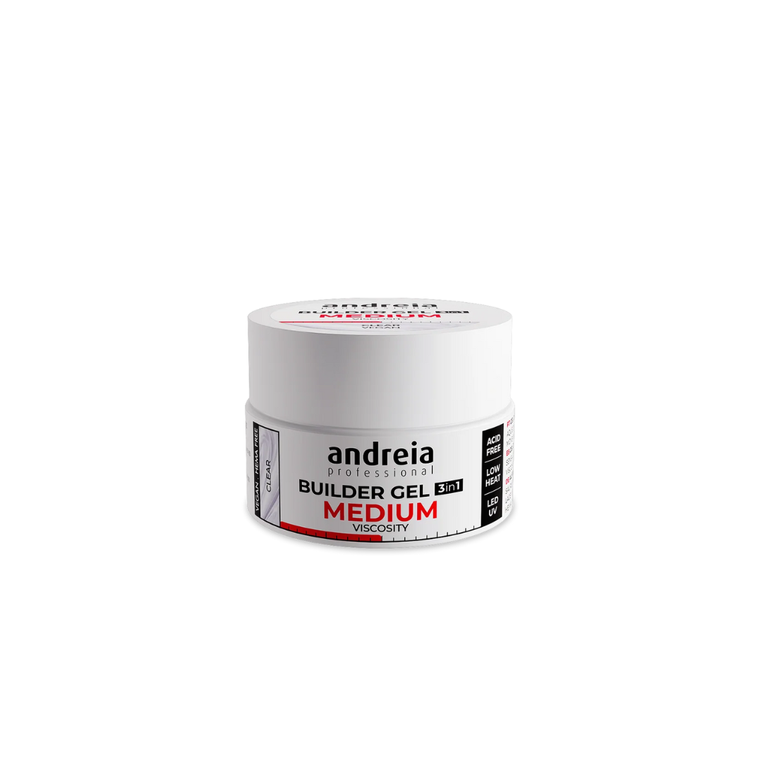 Builder Gel Medium Viscosity Clear 22 g – Andreia Professional